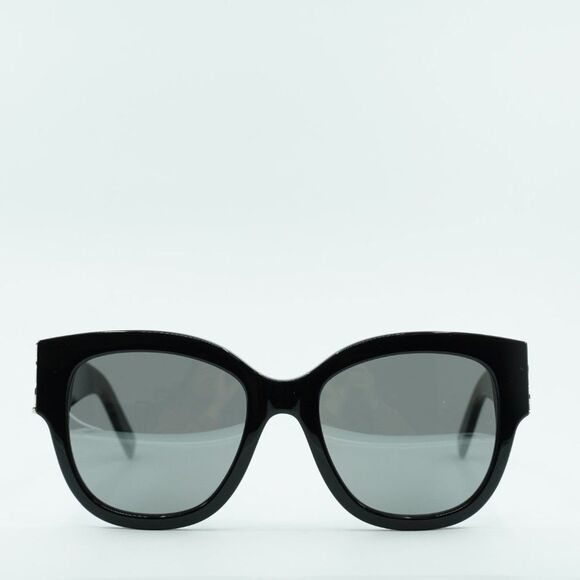 💯 NEW SAINT LAURENT SLM95/F 002 BLACK OVERSIZED SUNGLASSES - Picture 4 of 11